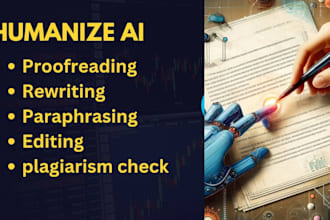 humanize ai content, proofreading and rewrite