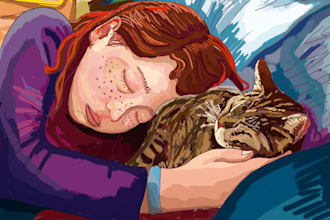beautiful cartoons of people and animals