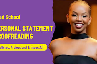 proofread your personal statement CV for graduate school applications as a cprw