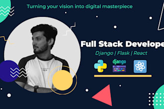 create a website using python with flask or django and react