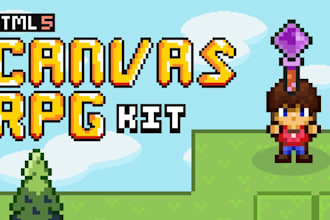 create quality 2d game animation by HTML canvas javascript fabric js