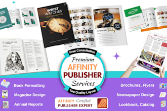 do brochure, magazine, user manual, newspaper in affinity publisher
