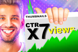design attractive clickbait amazing youtube thumbnail