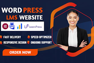build wordpress elearning lms website with tutor lms learnpresss learndash