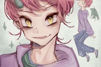 draw custom unique digital illustration with no ai involved