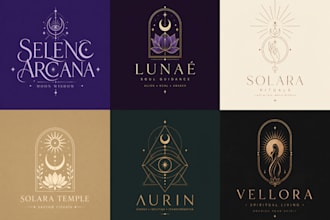 create a sacred geometry mystical logo for spiritual brands