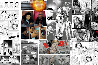 draw graphic novel illustration, comic page, comic art as comic book nsfw artist