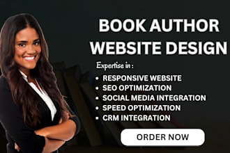 design professional book author website, online children book website
