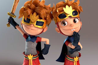 create 3d character model 3d character animation 3d game character and rigging
