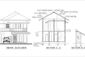 draw architectural floor plan, site plan, adu garage permit, structural plan