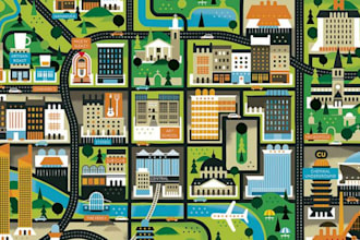 design fantasy map illustration isometric map, 2d vector map, event or city map