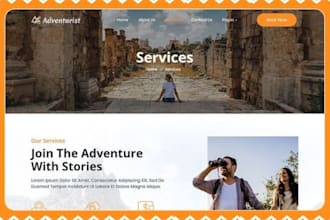 design tourism website tour website travel website travel agency booking website