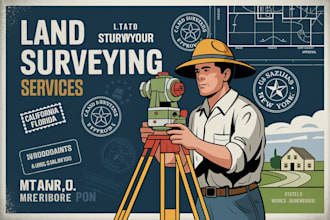 do ca, tx, fl grading plan, land surveying, topography with pe stamp