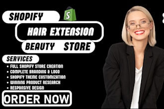 build hair extension shopify store hair website beauty shopify website