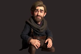 sculpt 3d model, action figure, 3d toy, statue, 3d character for 3d painting