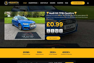 create professional raffle competitions website giveaway website raffle event