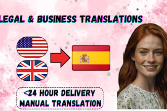 translate any english to spanish business or legal document