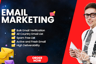 provide niche targeted, data scrapping, bulk email lists and perform email blast