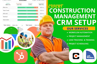 setup construction management crm hubspot procore coconstruct jobnimbus jobber