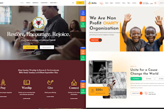 build church website, charity website, ministry website