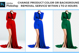 seamlessly change amazon product colors and background removal in photoshop