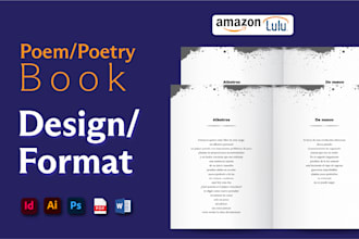 proofread, design, poetry book formatting, poem book, novel, story book, fiction