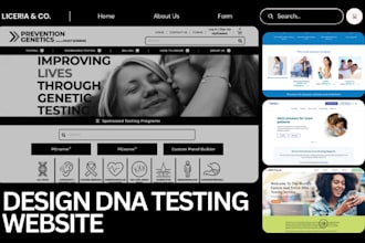 design dna test healthcare website nonprofit senior care homecare website