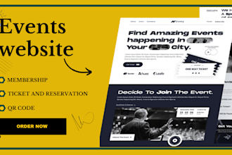 create event website , ticket selling website with payments