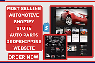 build automotive store auto parts website car parts shopify dropshipping website