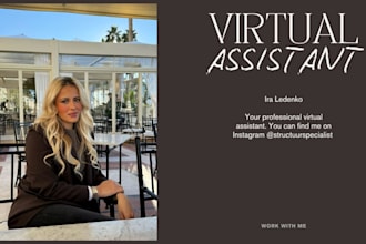 be your professional virtual assistant