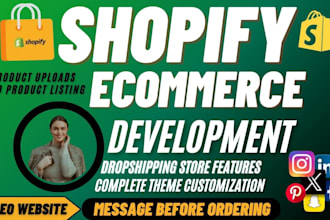 design, redesign shopify store, shopify dropshipping store, shopify website seo