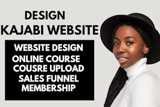 build a professional kajabi website, upload courses, and design sales funnels