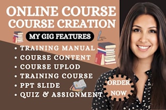 create online course content creation course curriculum training manual