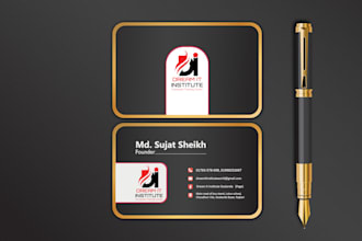 provide fast professional modern business card design