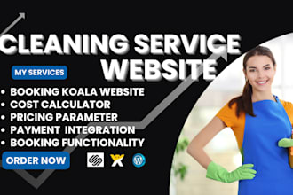cleaning service website pricing parameter booking koala website launch27