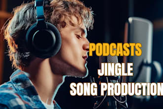 produce podcast jingle, podcast intro, radio jingle, advertisement, theme song