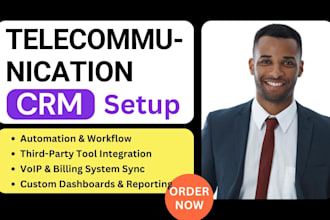 set up telecommunication CRM salesforce zoho hubspot freshsales monday pipedrive