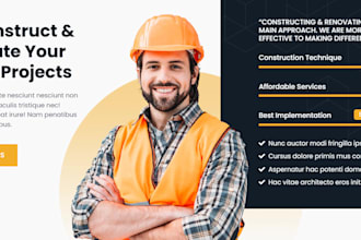 construction architecture hvac roofing real estate plumbing contractor website