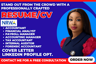 write accounting resume, auditor, financial analyst, controller, payroll manager