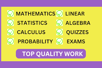 help in statistics math,  calculus, algebra, trigonometry and probability