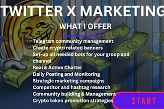 organic crypto twitter x marketing to 100m audience for 1m investors crypto ads