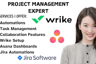 setup task management collaboration features automations on wrike jira and asana
