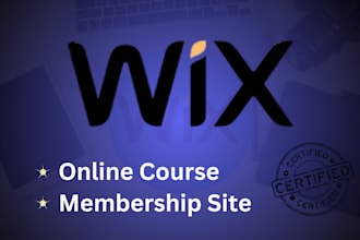 design a wix membership site a sales funnel and an online course website