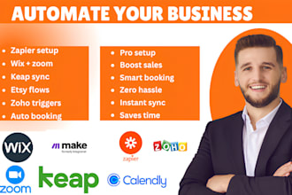 automate siteground zoho zoom calendly simplybook wix etsy keap with zapier