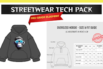 create a professional factory ready tech pack for your brand