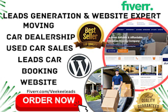 design moving website car dealership used car sales leads car booking website