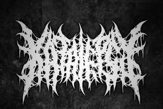 create death metal, black metal, and brutal death metal logo
