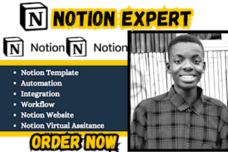 design advance notion template notion VA notion workspace notion expert workflow