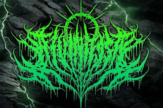 design death metal, black metal and heavy metal logo for your band