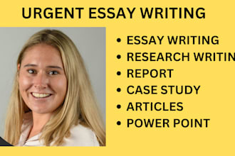 do urgent case study analysis and article writing
